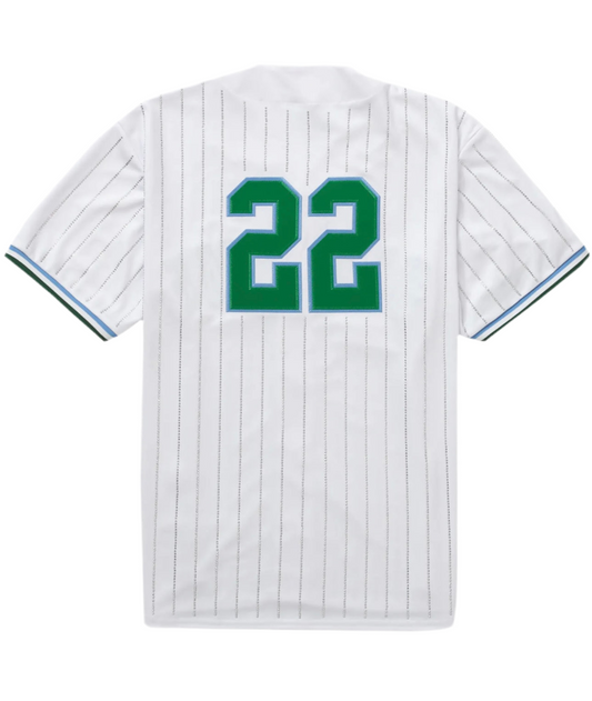 Supreme Rhinestone Stripe Baseball Jersey